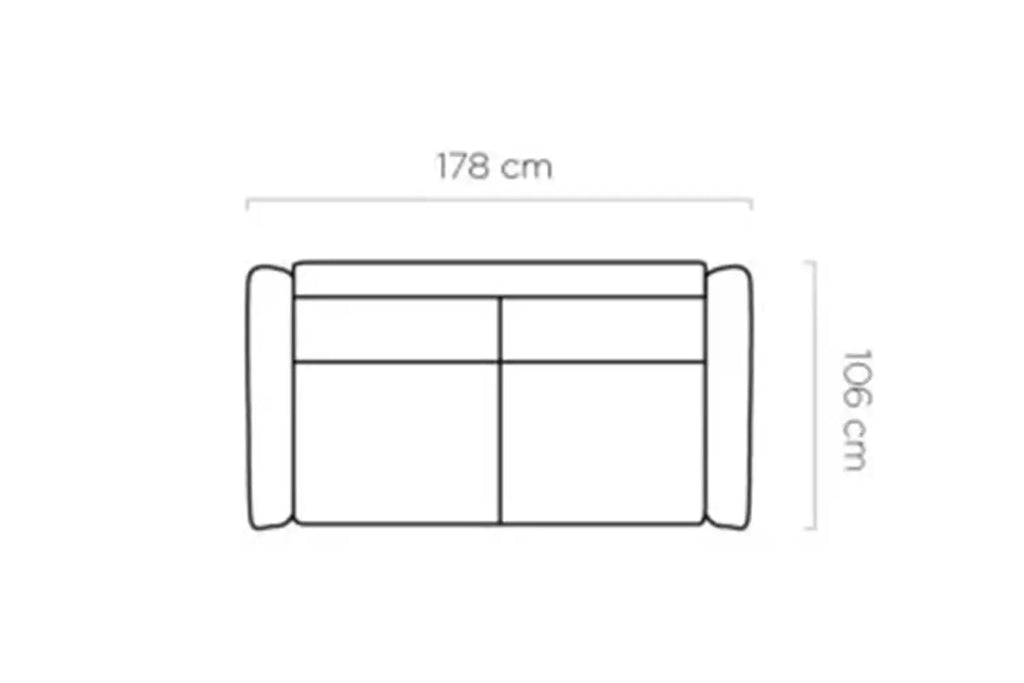 Canapé-Lit CANTO - 178 x 106 cm - Matelas intégré : 120 x 190 cm WERSAL