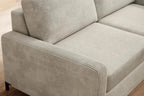 Canapé lit TREVISO en tissu côtelé beige avec matelas intégré - WERSAL