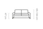 Canapé-Lit en Tissu Côtelé Beige TINO SOFA - 167 x 97 cm WERSAL