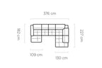 Canapé panoramique convertible électrique MAGELLAN XL - 376 x 227 x 182 cm - WERSAL