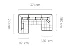Canapé panoramique convertible électrique PULSAR XL - 371 x 210 x 180 cm - WERSAL
