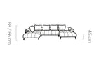 Canapé panoramique convertible électrique PULSAR XL - 371 x 210 x 180 cm - WERSAL