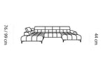 Canapé panoramique convertible électrique IMPERIAL XL - 385 x 216 x 177 cm - WERSAL