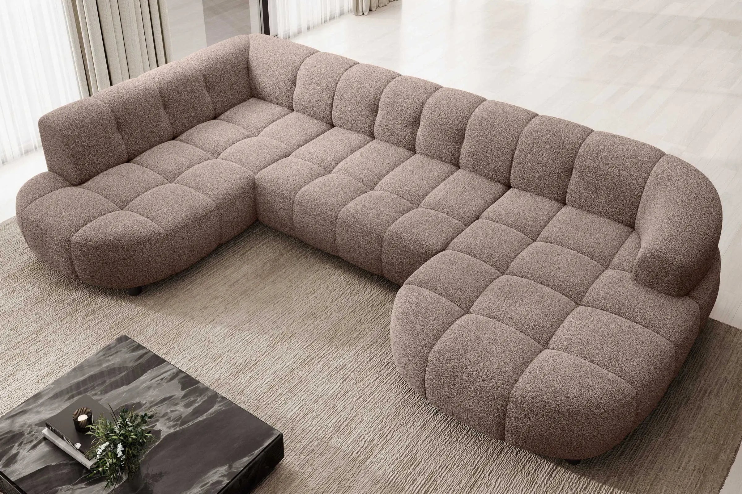 Canapé Panoramique Convertible Électrique VELPA XL - 355 x 205 x 183 cm WERSAL