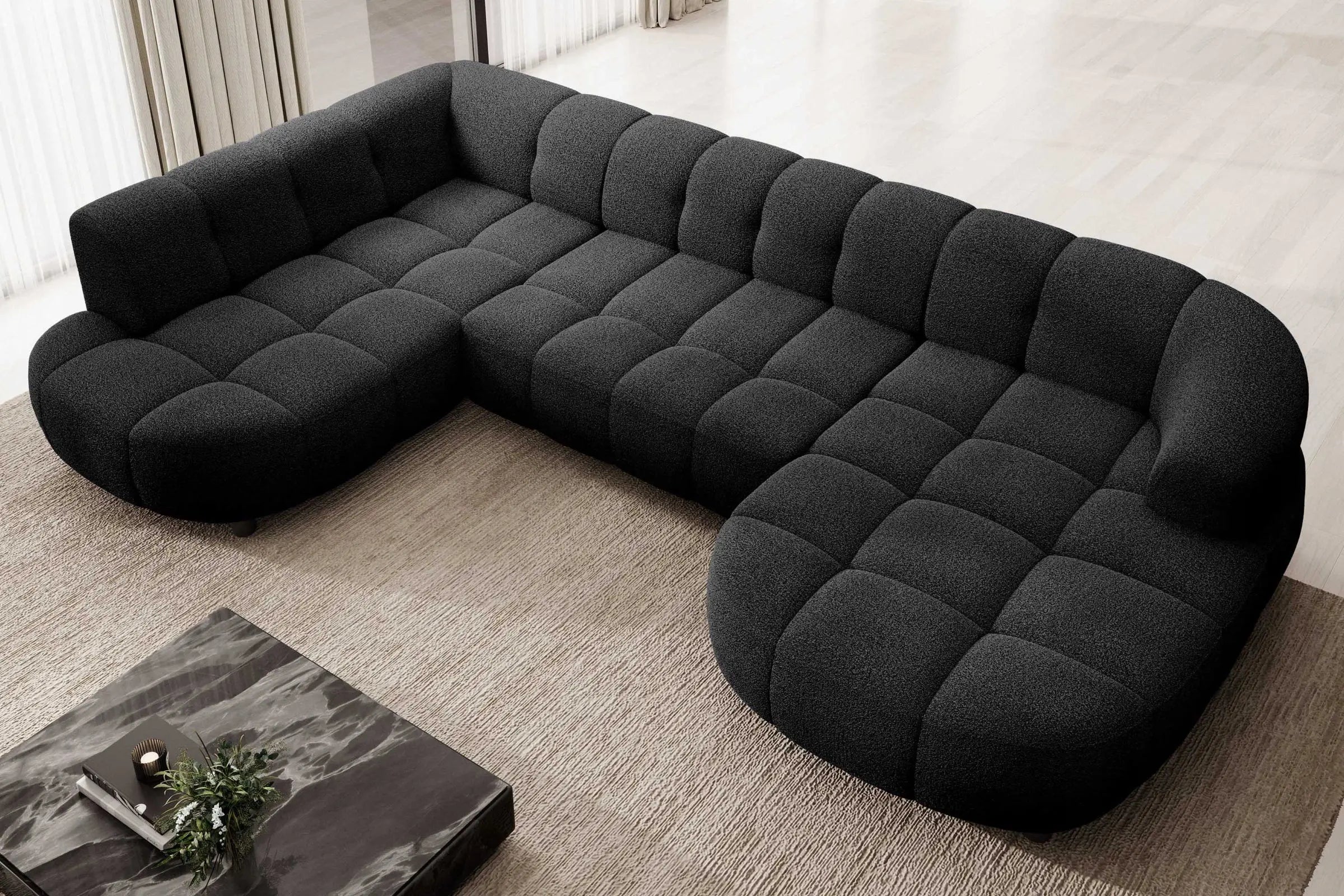Canapé Panoramique Convertible Électrique VELPA XL - 355 x 205 x 183 cm WERSAL