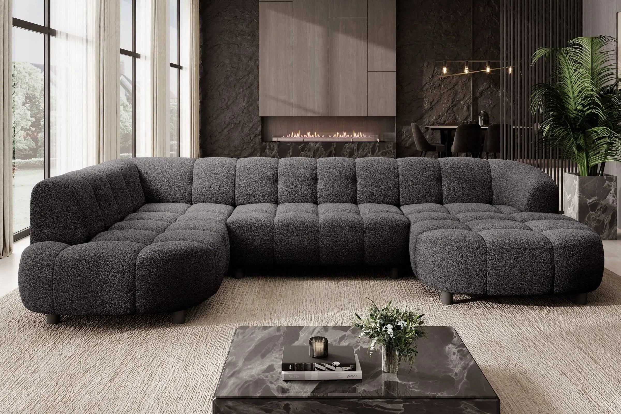 Canapé Panoramique Convertible Électrique VELPA XL - 355 x 205 x 183 cm WERSAL