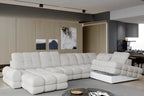 Canapé panoramique convertible électrique VOLTERRA XL - 400 x 217 x 171 cm - WERSAL