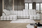 Canapé panoramique convertible électrique VOLTERRA XL - 400 x 217 x 171 cm - WERSAL
