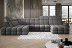 Canapé panoramique convertible électrique VOLTERRA XL - 400 x 217 x 171 cm - WERSAL