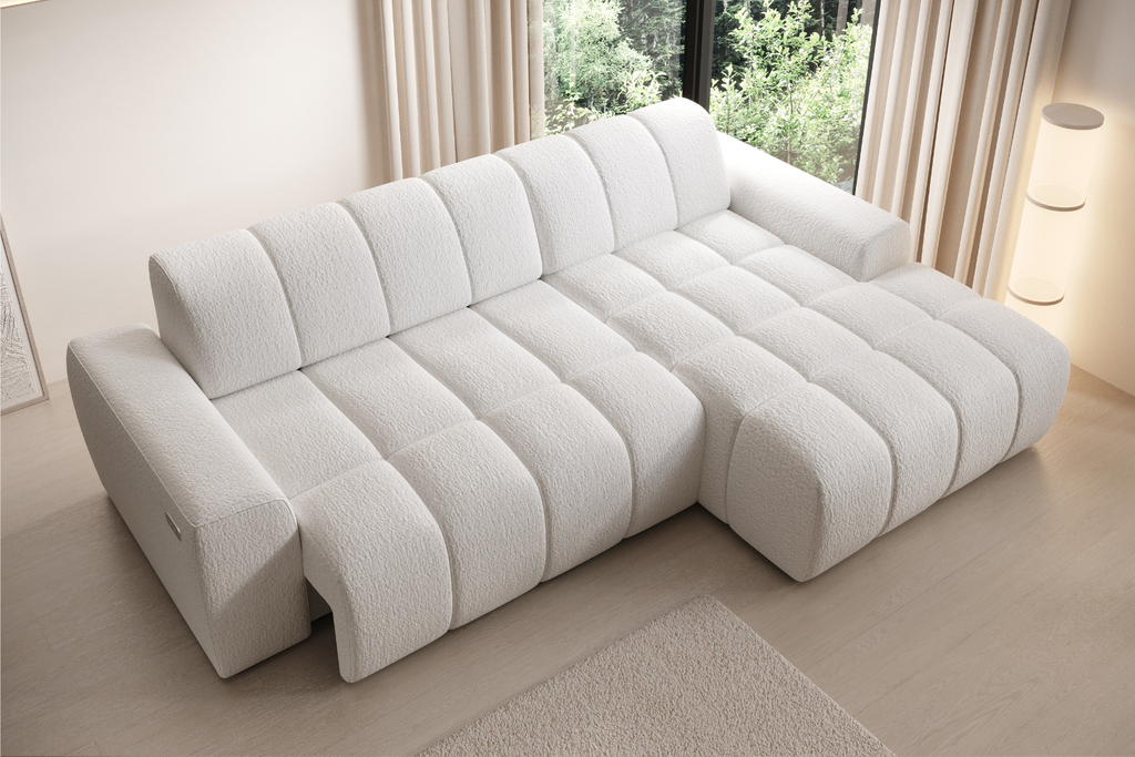 Canapé d'Angle Convertible Électrique FAENZA - 266 x 170 cm