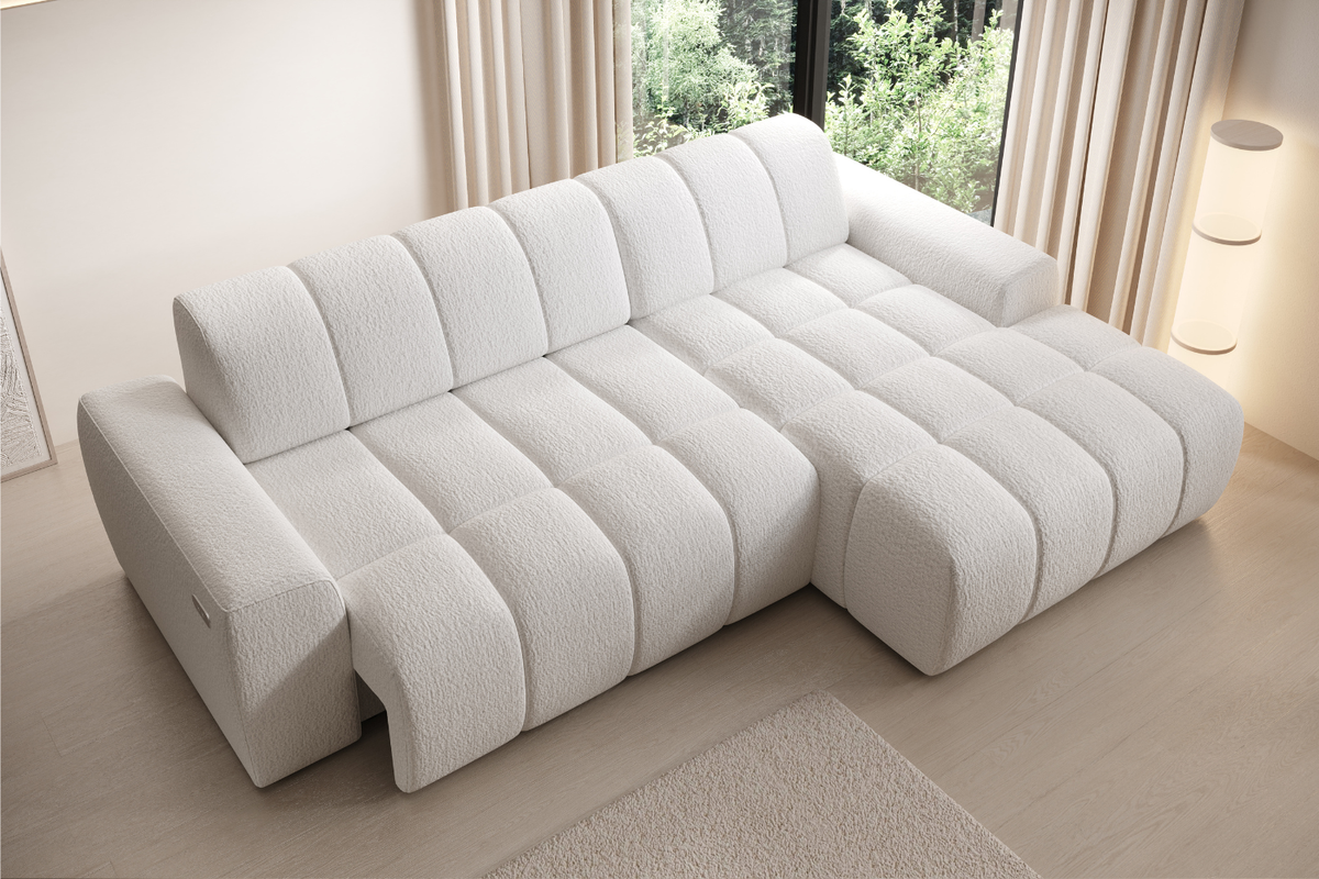 Canapé d'Angle Convertible Électrique FAENZA - 266 x 170 cm
