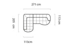 Canapé d'angle convertible électrique SAVONA L - 271 x 205 cm - WERSAL