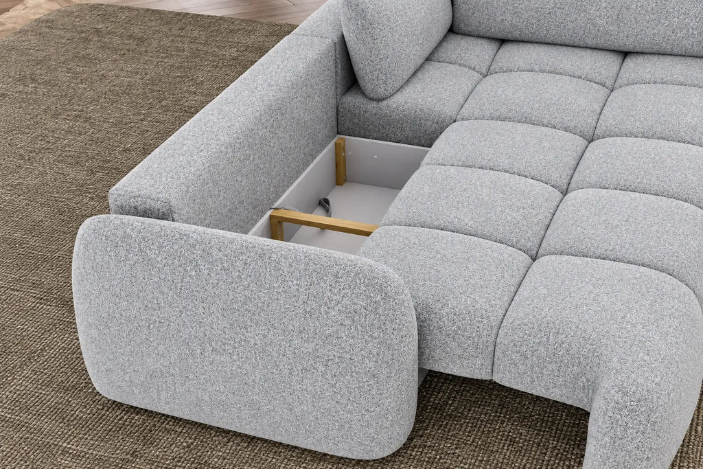 Canapé d'Angle Convertible avec Coffre de Rangement GLYCINE L - 269 x 205 cm WERSAL