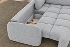 Canapé d'Angle Convertible avec Coffre de Rangement GLYCINE L - 269 x 205 cm WERSAL