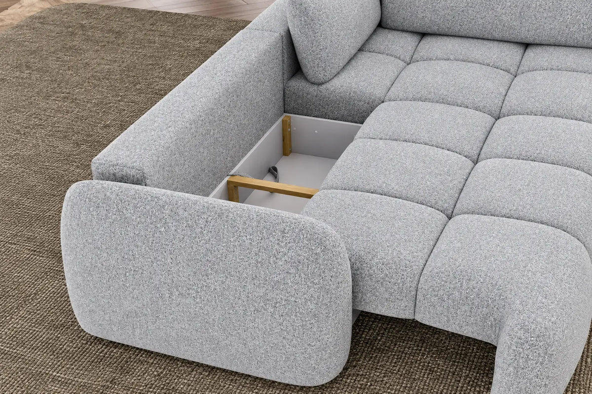 Canapé d'Angle Convertible avec Coffre de Rangement GLYCINE L - 269 x 205 cm WERSAL