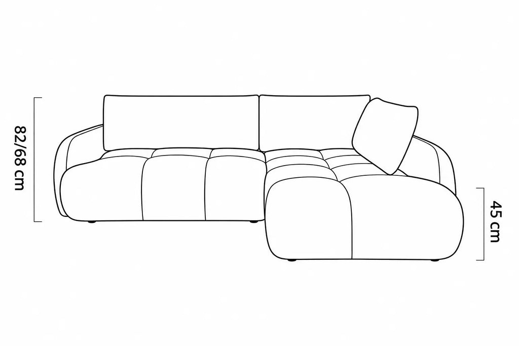 Canapé d'Angle Convertible avec Coffre de Rangement GLYCINE L - 269 x 205 cm WERSAL