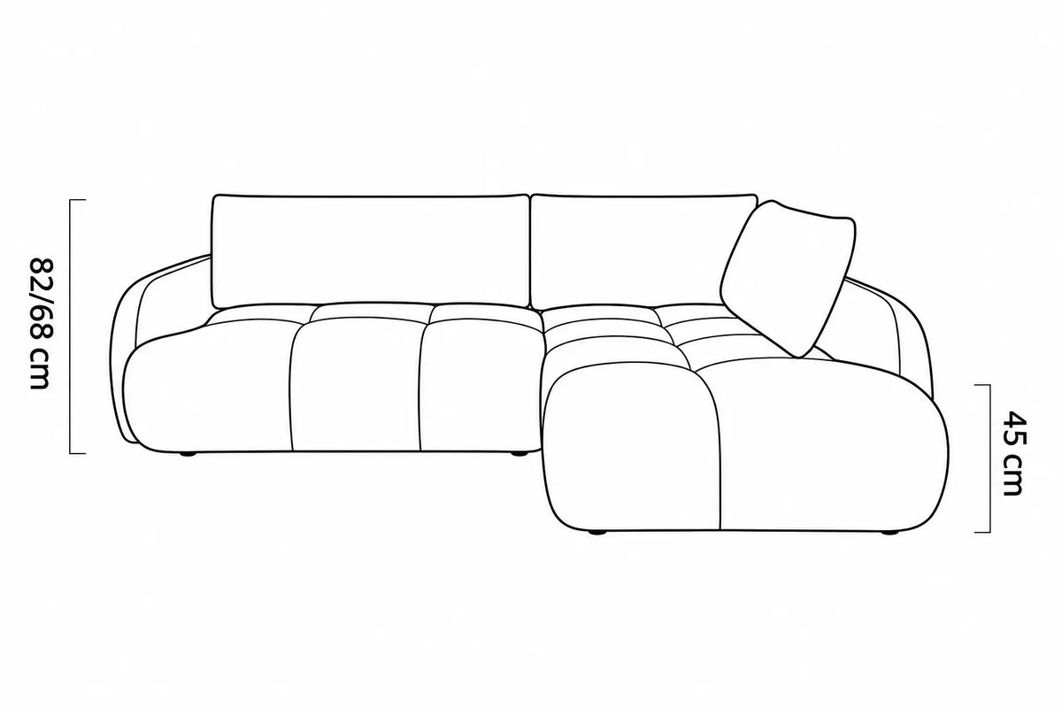Canapé d'Angle Convertible avec Coffre de Rangement GLYCINE L - 269 x 205 cm WERSAL