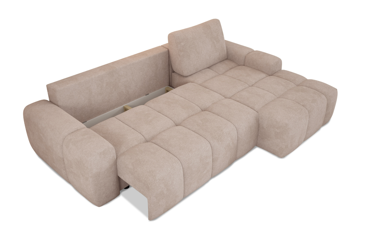 Canapé d'Angle Convertible avec Coffre de Rangement MIMOSA - 291 x 176 cm