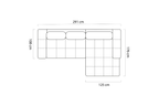 Canapé d'Angle Convertible avec Coffre de Rangement MIMOSA - 291 x 176 cm
