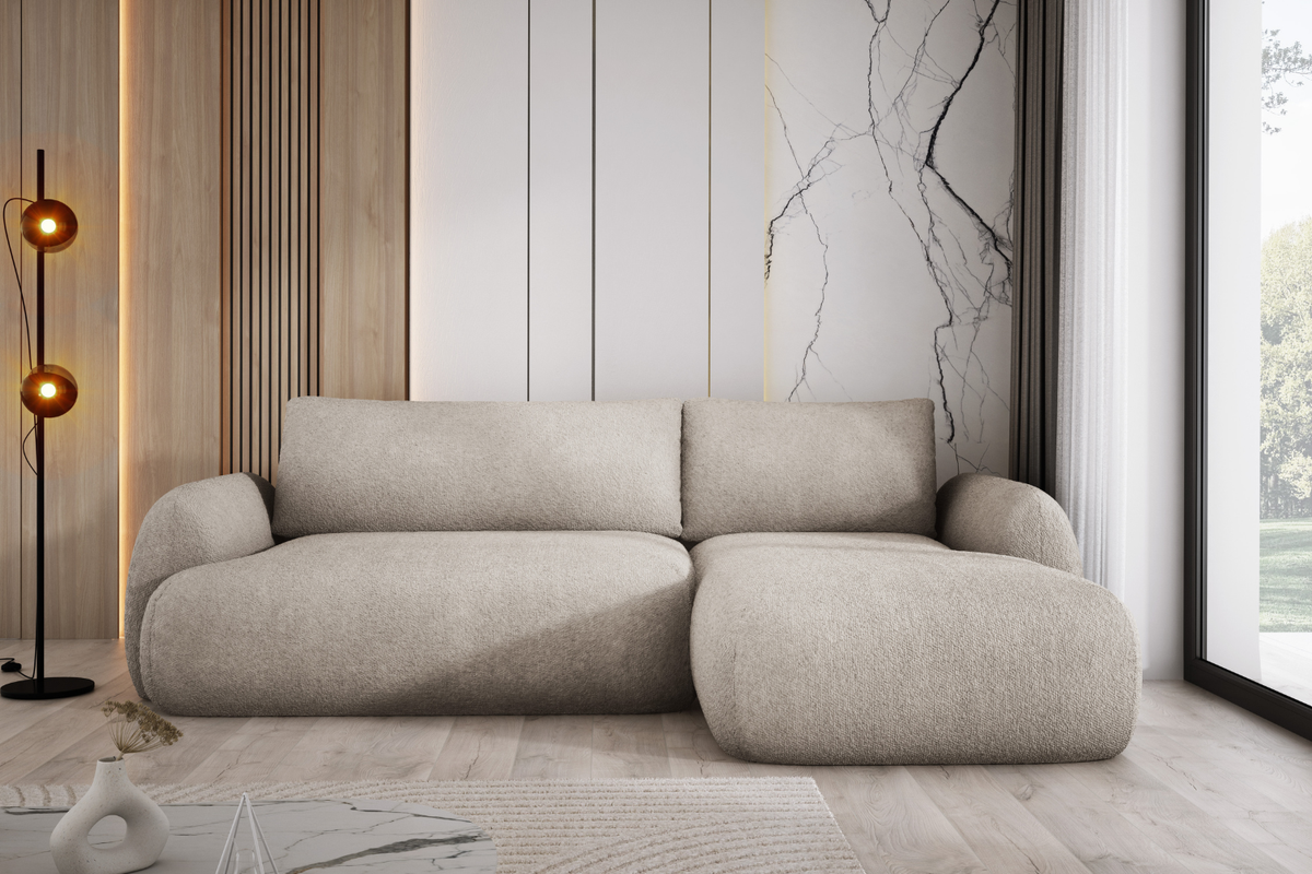 Canapé d'Angle Convertible avec Coffre de Rangement MYOSOTIS - 273 x 183 cm