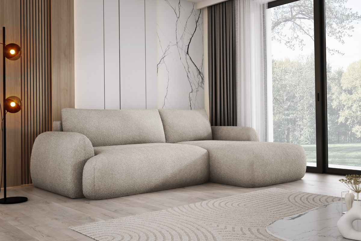 Canapé d'Angle Convertible avec Coffre de Rangement MYOSOTIS - 273 x 183 cm