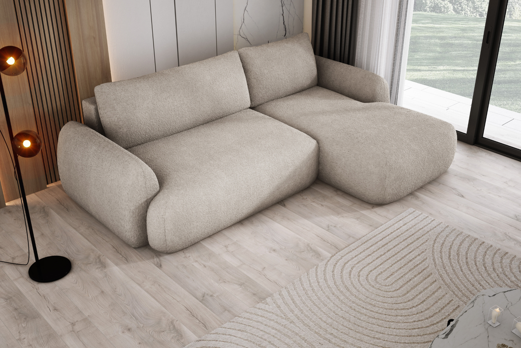 Canapé d'Angle Convertible avec Coffre de Rangement MYOSOTIS - 273 x 183 cm