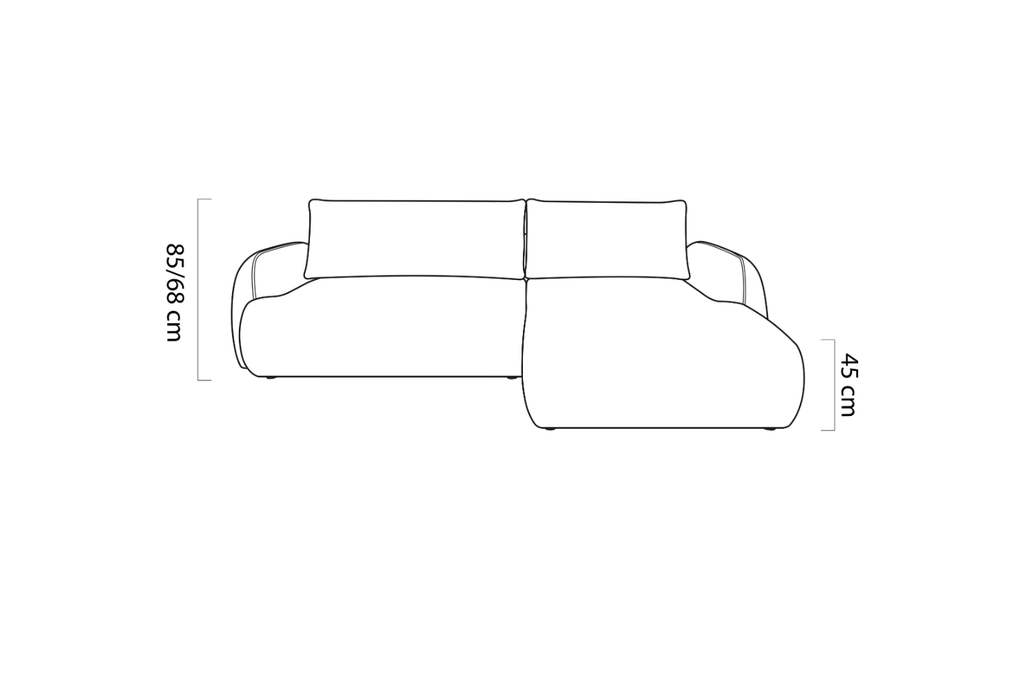 Canapé d'Angle Convertible avec Coffre de Rangement MYOSOTIS - 273 x 183 cm