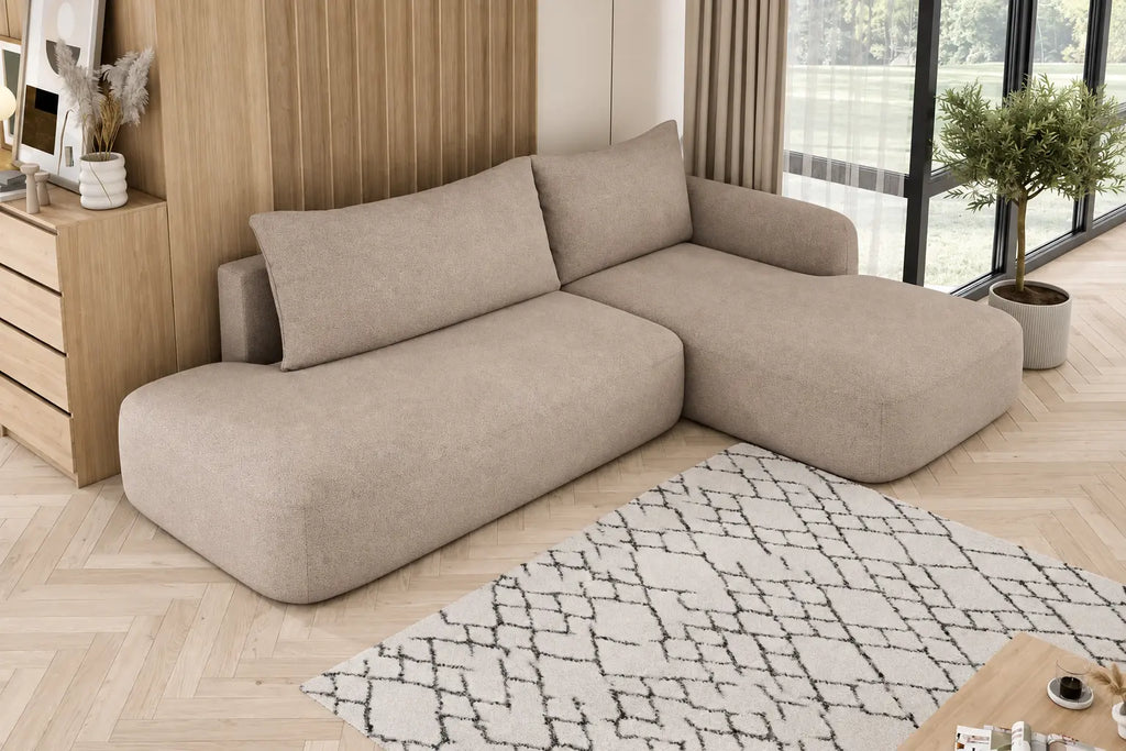 Canapé d'Angle Convertible avec Coffre de Rangement PIVOINE S - 300 x 183 cm WERSAL