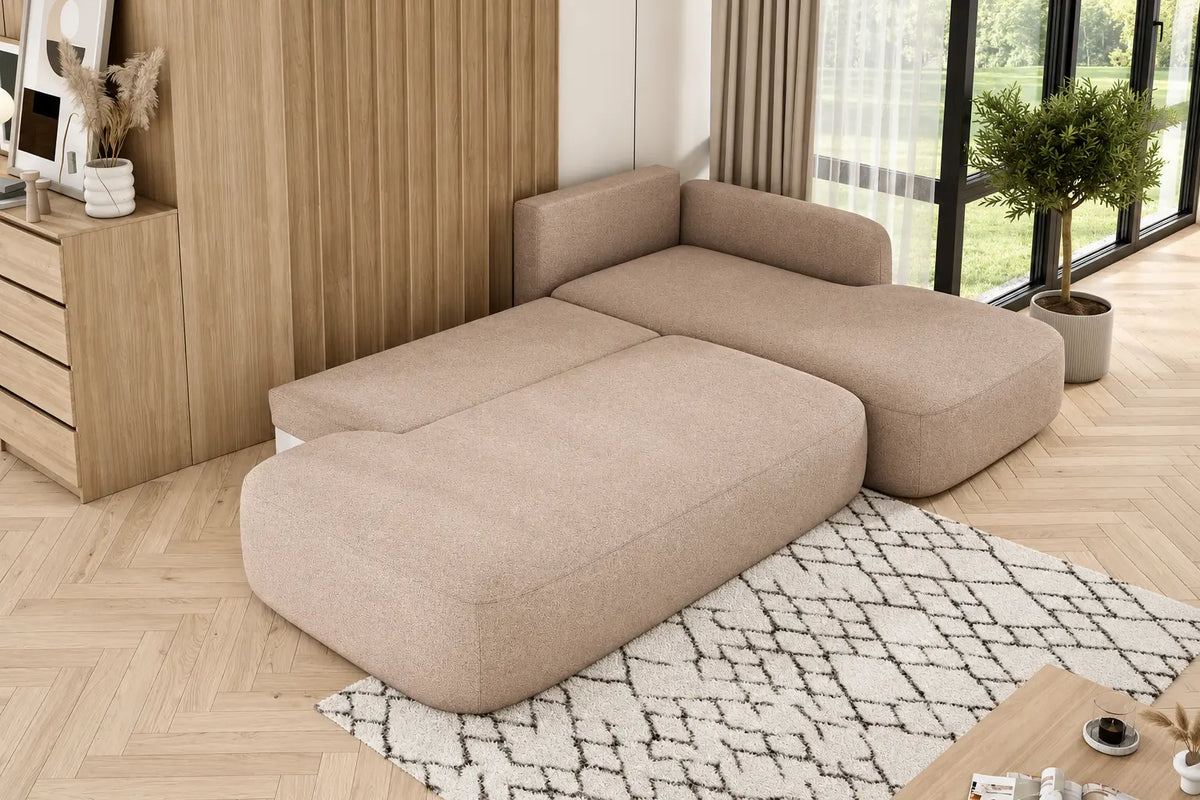 Canapé d'Angle Convertible avec Coffre de Rangement PIVOINE S - 300 x 183 cm WERSAL
