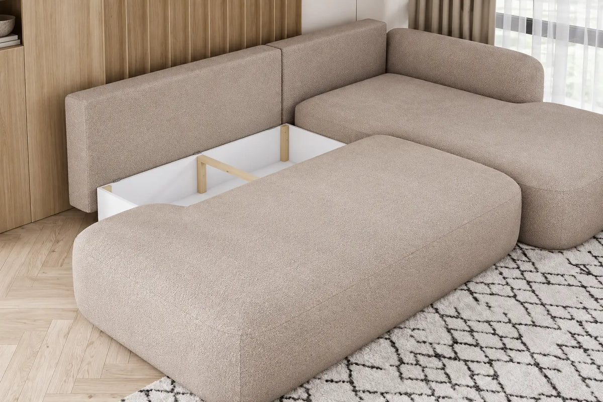 Canapé d'Angle Convertible avec Coffre de Rangement PIVOINE S - 300 x 183 cm WERSAL