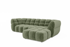 Canapé d'angle PISTOIA, assise rentrée à 64 cm