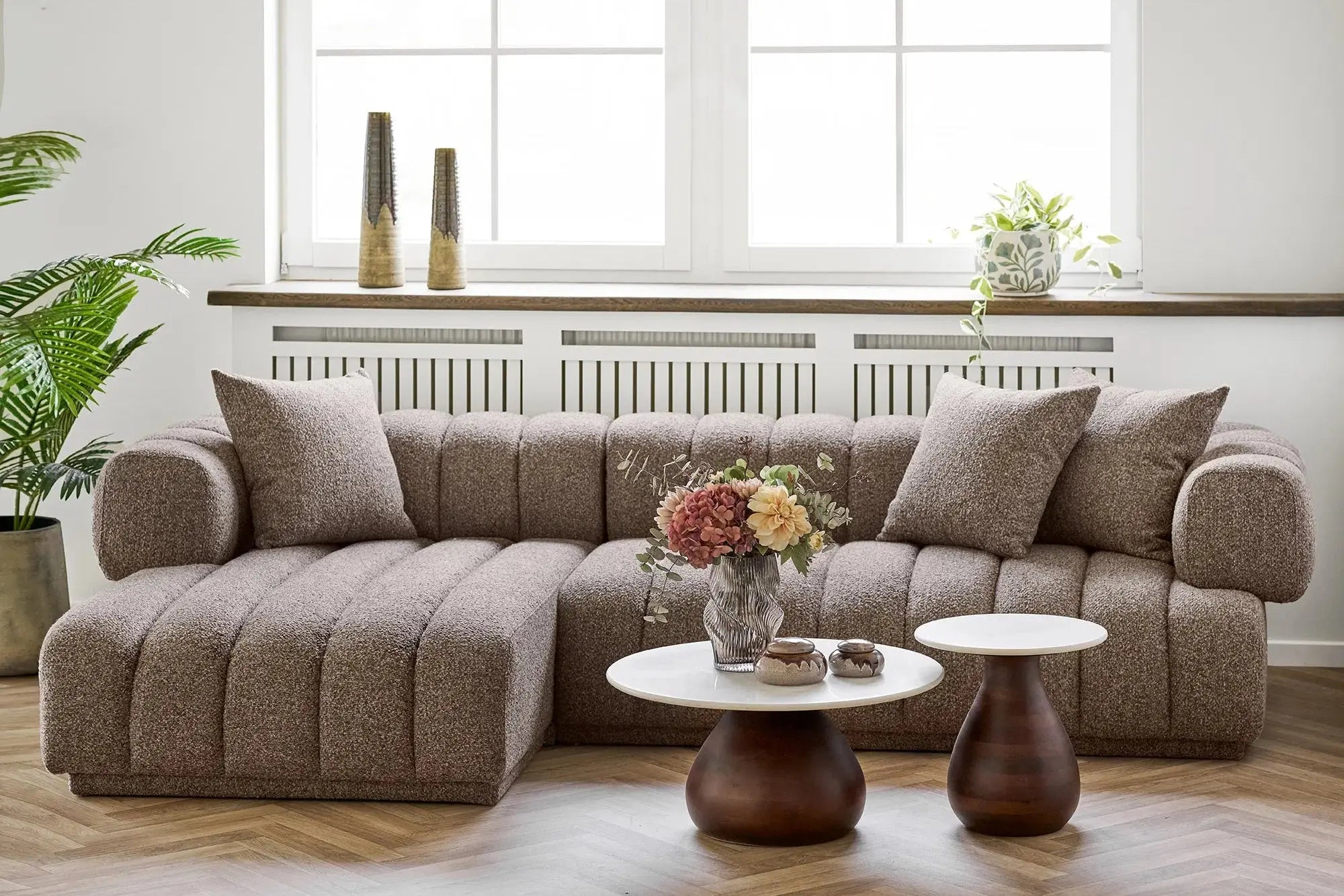Canapé d'angle AURORA Marron - 293 x 160 cm HOUSE NORDIC
