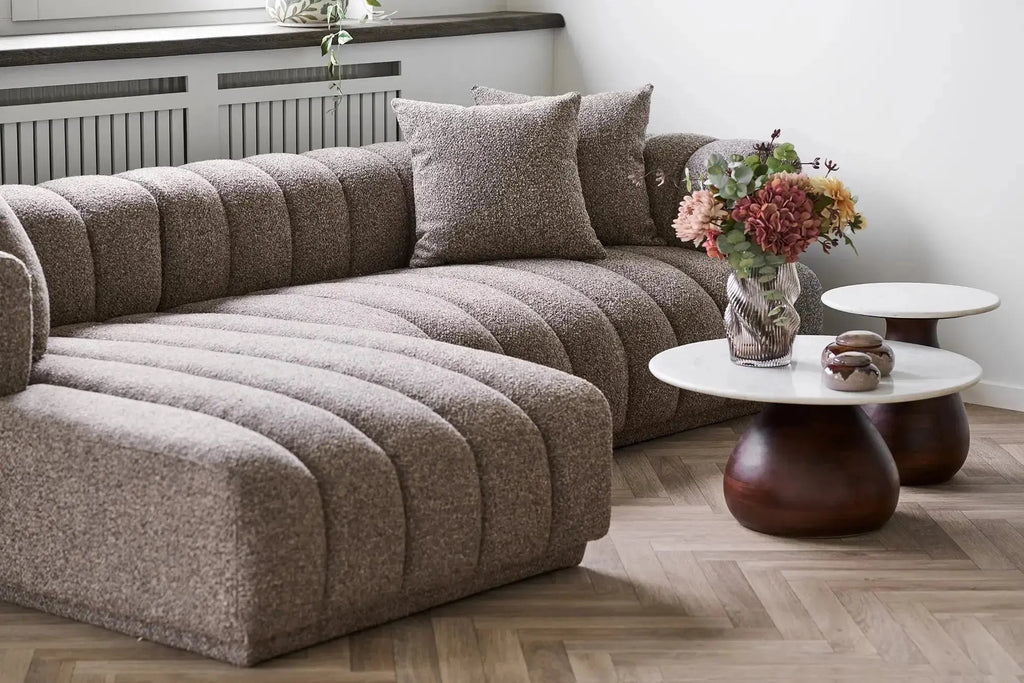 Canapé d'angle AURORA Marron - 293 x 160 cm HOUSE NORDIC