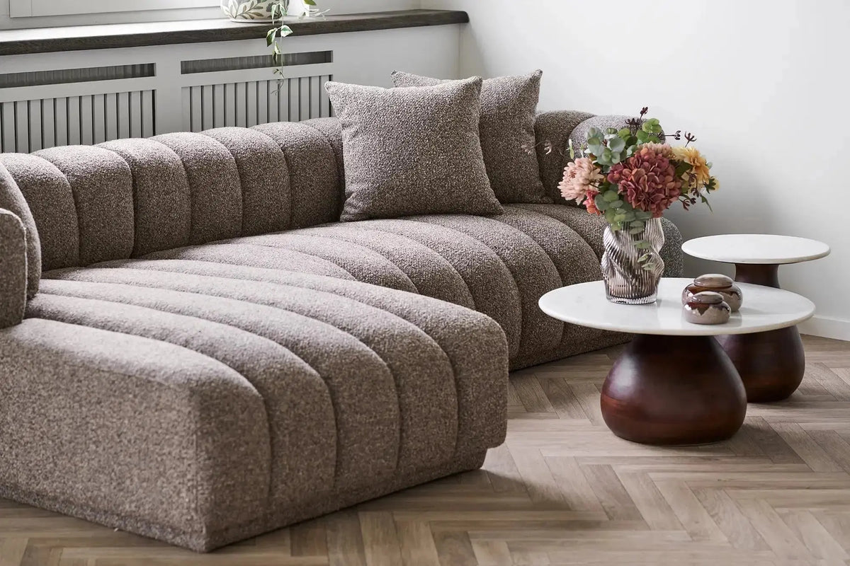 Canapé d'angle AURORA Marron - 293 x 160 cm HOUSE NORDIC