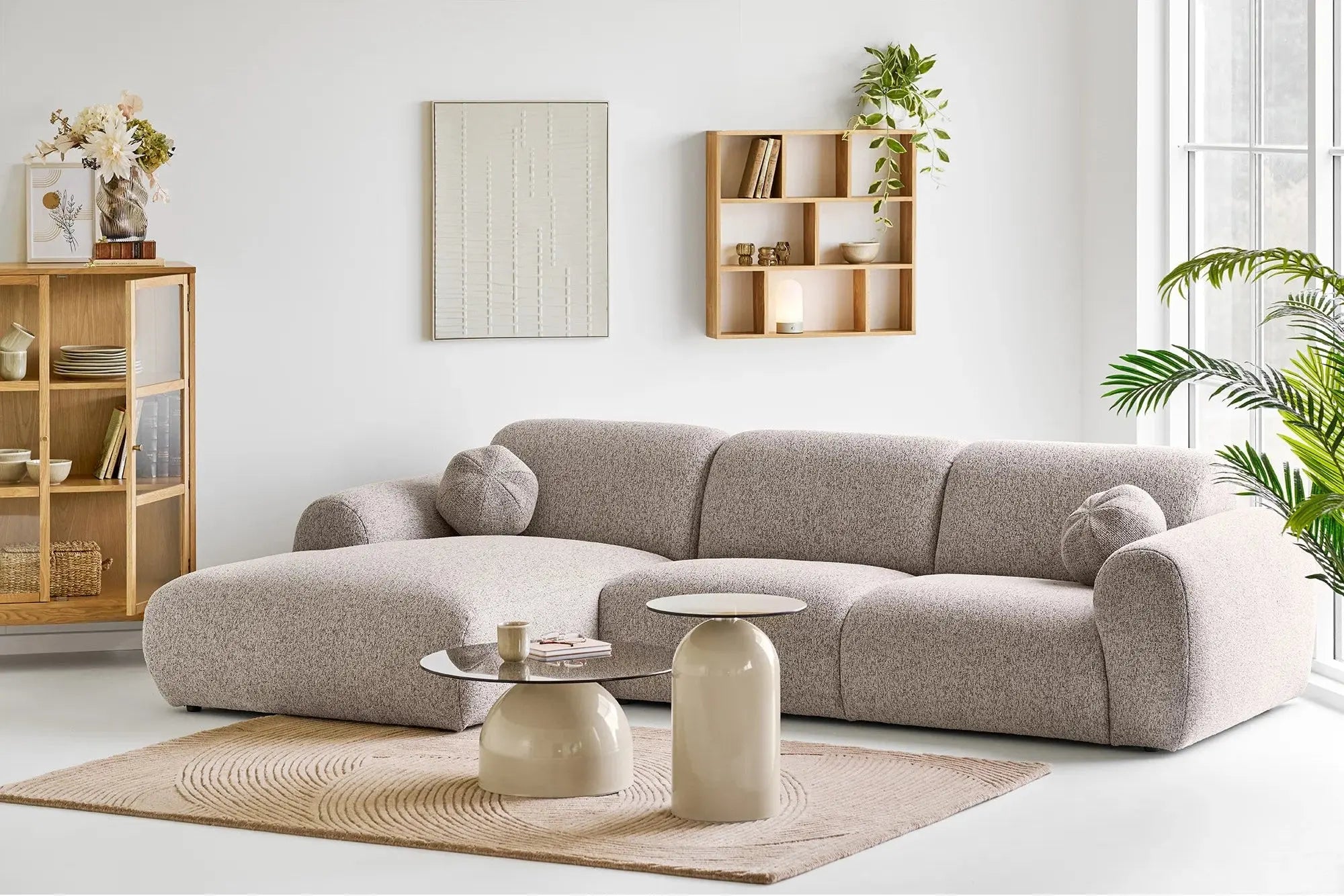 Canapé d'angle CLYDE Gris Pierre - 300 x 177 cm HOUSE NORDIC