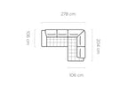 Canapé d'angle convertible électrique PRISMA S - 277 x 177 cm - WERSAL