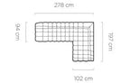 Canapé d'angle convertible électrique SIERRA - 278 x 197 cm - WERSAL