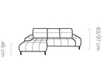 Canapé d'angle convertible électrique VERONA S - 273 x 175 cm - WERSAL