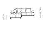 Canapé d'angle convertible électrique PULSAR L - 258 x 210 cm - WERSAL