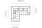 Canapé d'angle convertible électrique PULSAR L - 258 x 210 cm - WERSAL