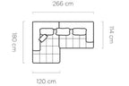 Canapé d'angle convertible électrique PULSAR S - 266 x 180 cm - WERSAL