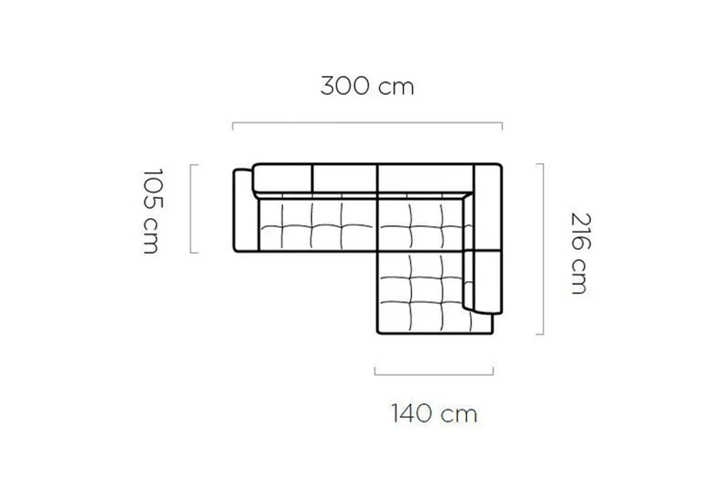 Canapé d'angle Convertible Électrique PLAZA L - 300 x 216 cm WERSAL