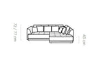 Canapé d'angle convertible électrique LIVORNO S - 286 x 207 cm - WERSAL