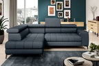 Canapé d'angle convertible électrique avec coffre de rangement MODENA - 280 x 196 cm - WERSAL