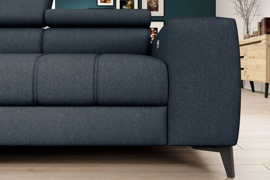 Canapé d'angle Convertible Électrique avec Coffre de Rangement BAGGIO - 280 x 196 cm WERSAL