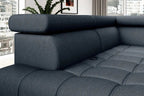 Canapé d'angle convertible électrique avec coffre de rangement MODENA - 280 x 196 cm - WERSAL