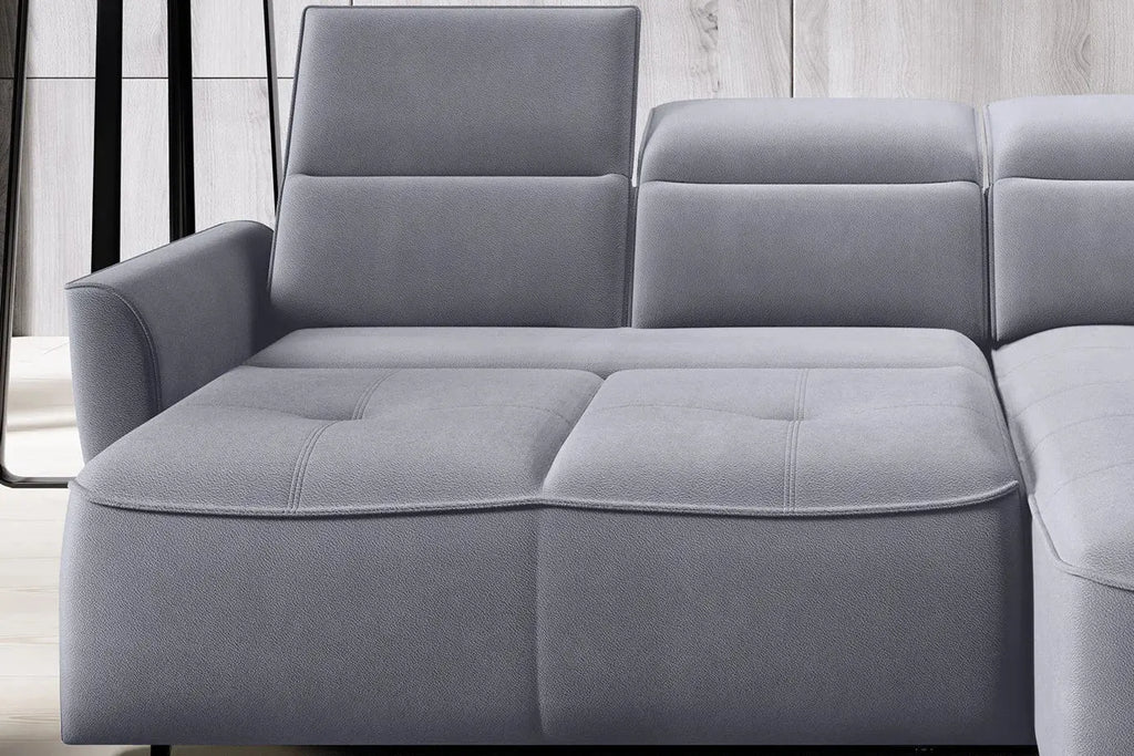 Canapé d'angle Convertible Électrique avec Coffre de Rangement MURILLO L - 261 x 218 cm WERSAL