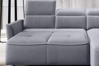 Canapé d'angle convertible électrique avec coffre de rangement RAPHAËL L - 261 x 218 cm - WERSAL