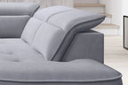 Canapé d'angle convertible électrique avec coffre de rangement RAPHAËL L - 261 x 218 cm - WERSAL