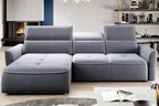Canapé d'angle convertible électrique avec coffre de rangement RAPHAËL S - 260 x 175 cm - WERSAL